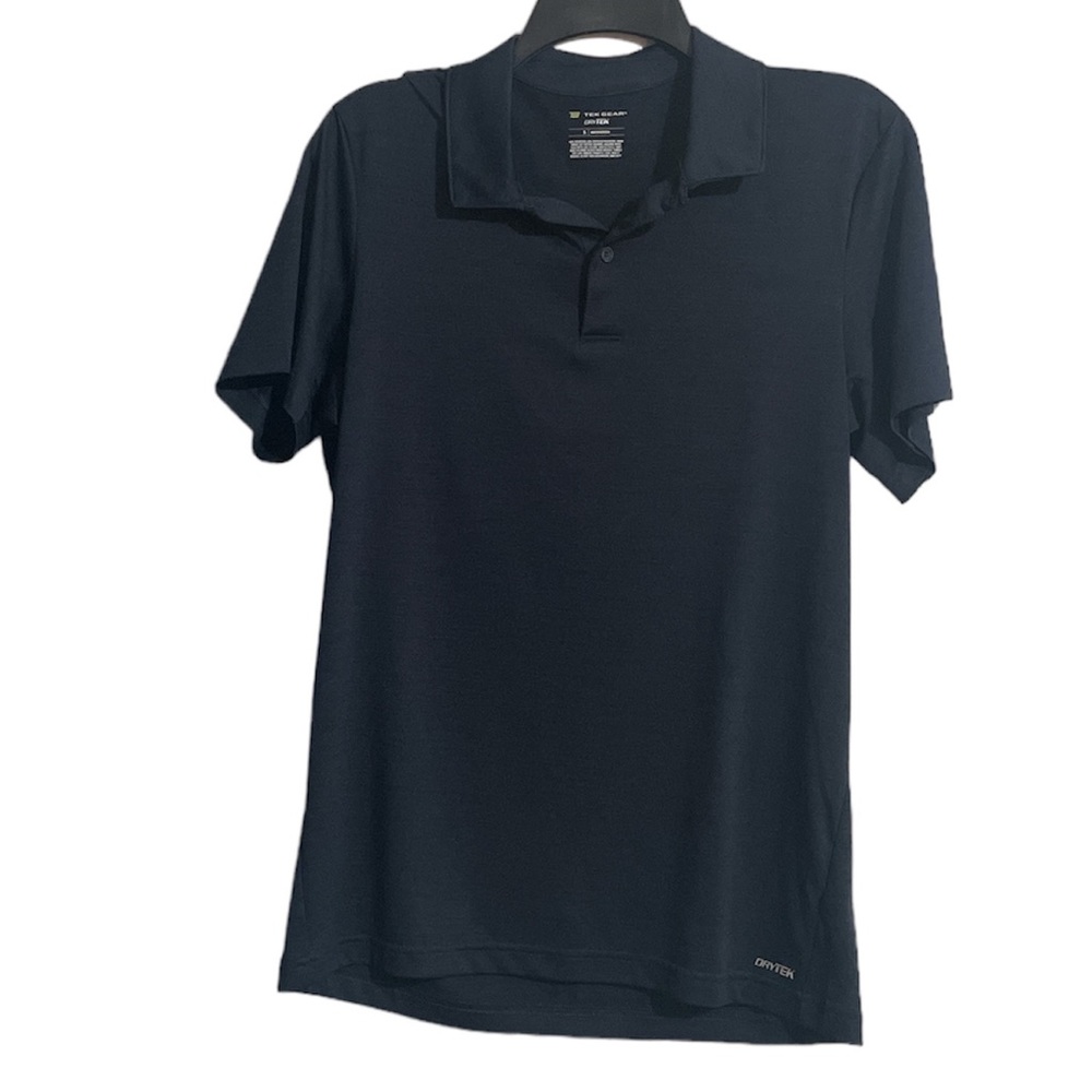 Tek Gear Mens Black and Navy DryTek Polo